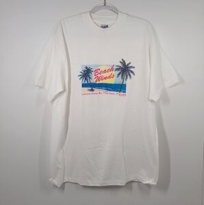 Vintage Beefy T Beach Winds White Single Stitch Florida T-Shirt Men Size XL